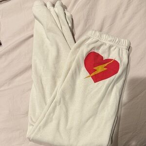 Aviator Nation Cozy White Sweatpants
